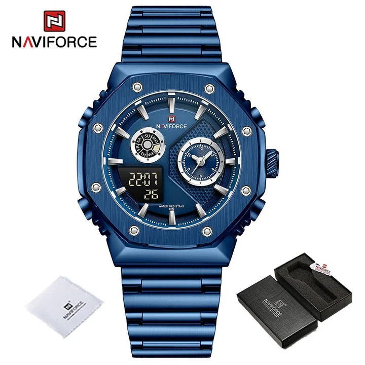 Naviforce NF9216S Blue BE/BE Men's Luxury Unique Waterproof Stainless Watch